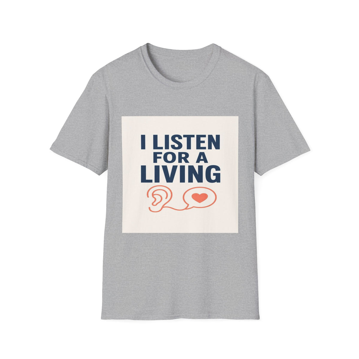 Bold Text And Minimalist Ear Illustration In Modern Design- Graphic Tees