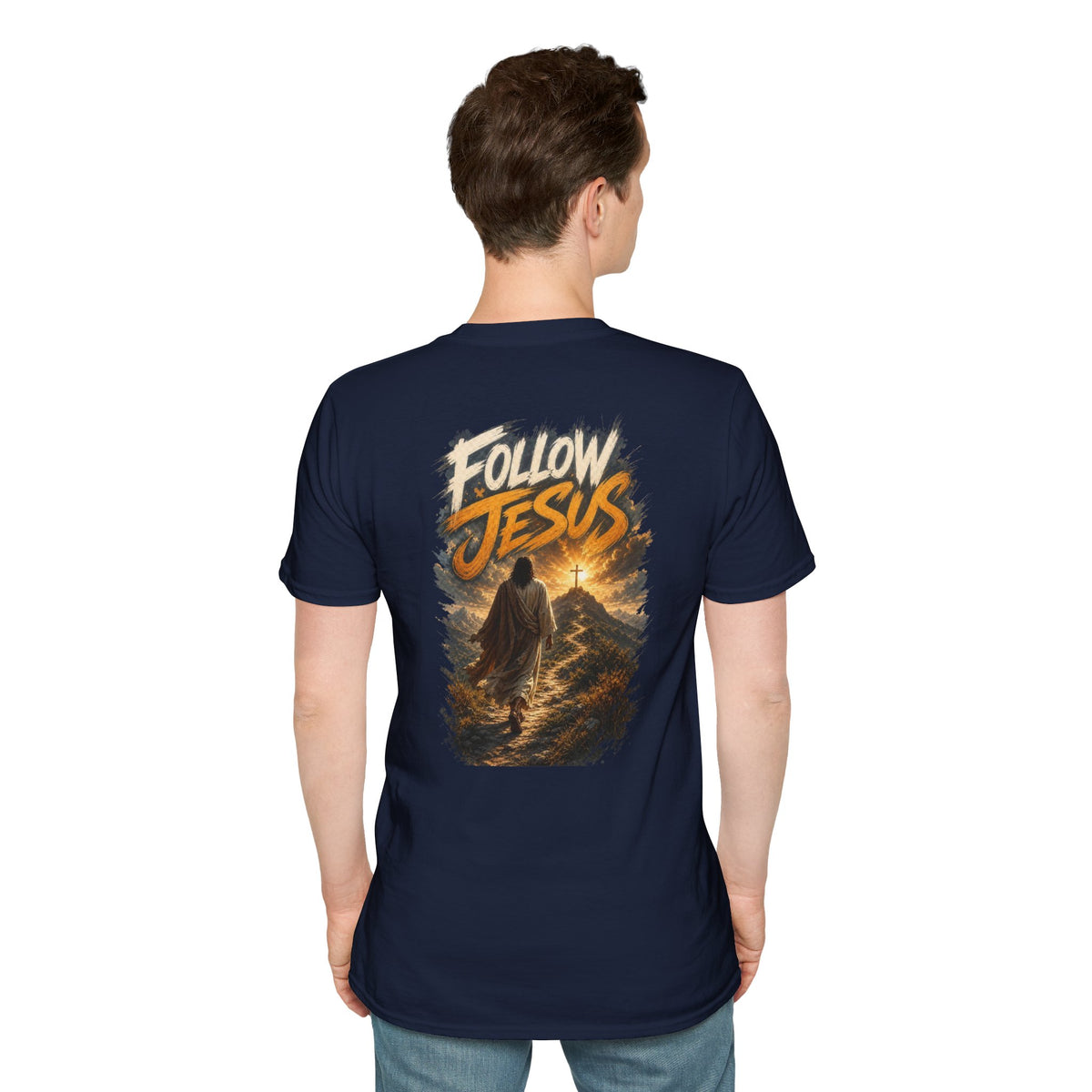 Christian Cross T-Shirt — Rustic Crown of Thorns Design