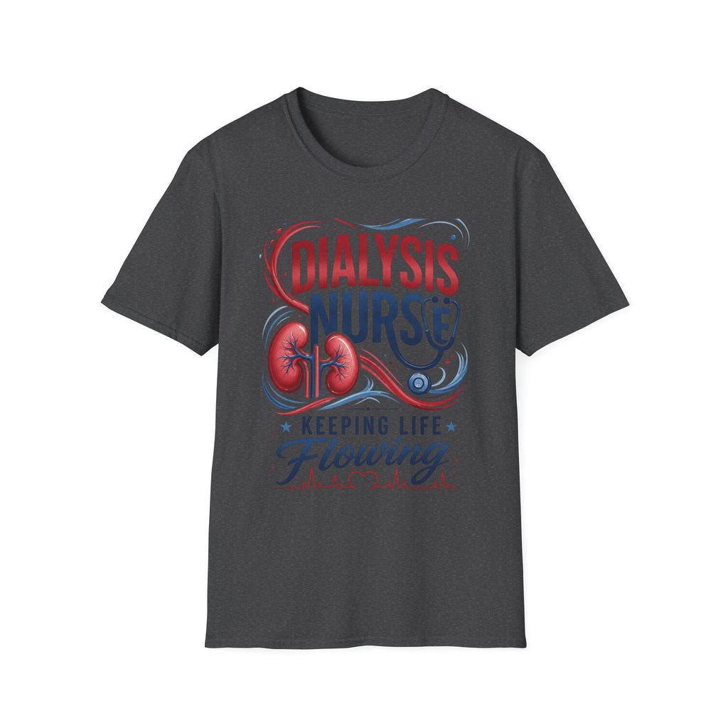 Creative T Shirt Design Celebrating Dialysis Nurses With Flowing Elements