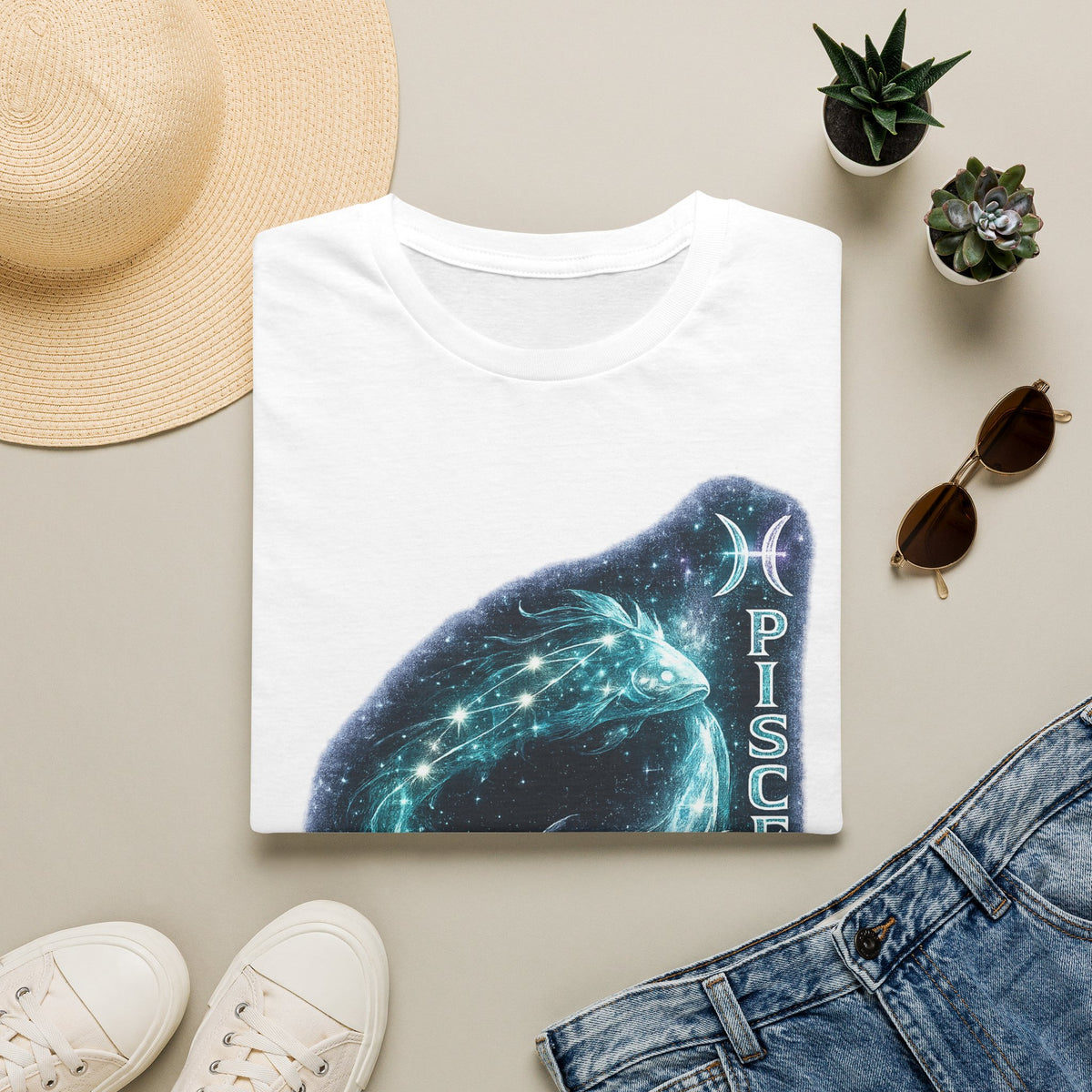Pisces Zodiac T-Shirt — Starry Whale Astrology Tee