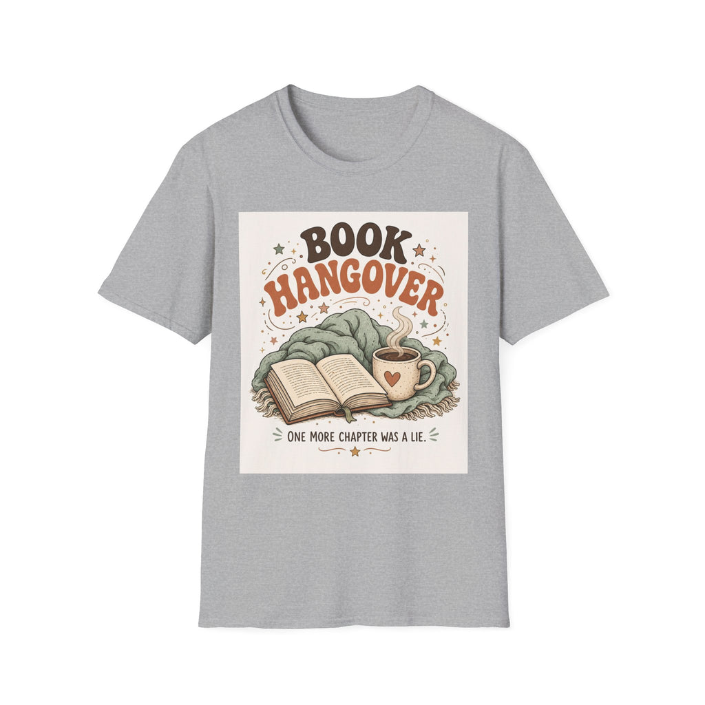 Cozy T Shirt Design Featuring Book And Coffee Cup