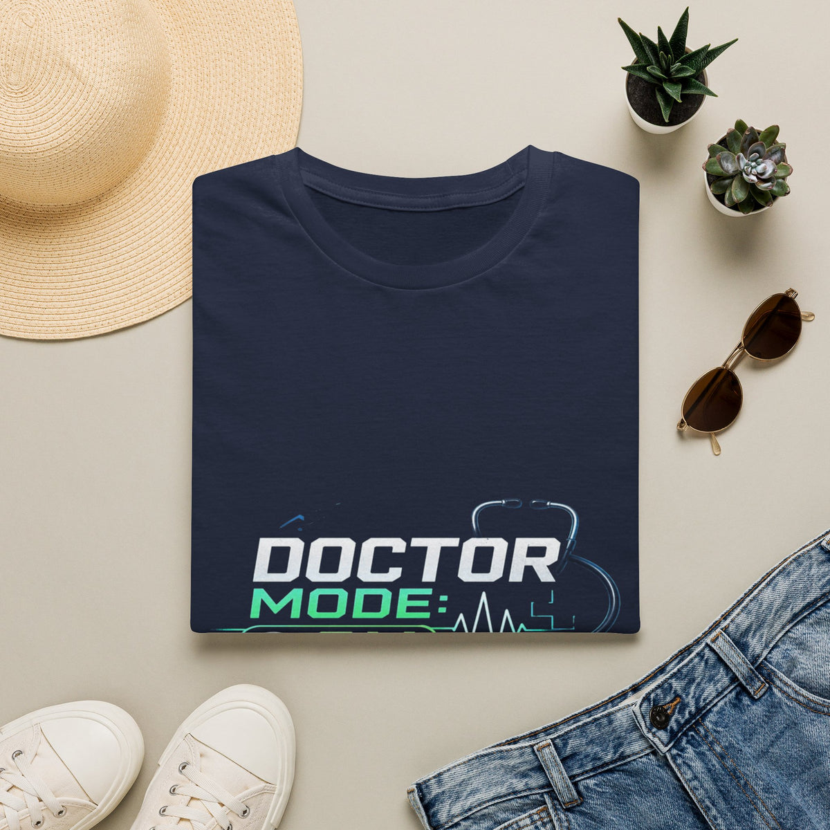 Modern Graphic T-Shirt Design Featuring Doctor Mode Text- Graphic Tees