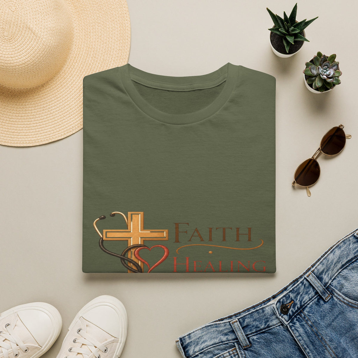 Elegant Typography Featuring Inspirational Healthcare Symbols- Graphic Tees