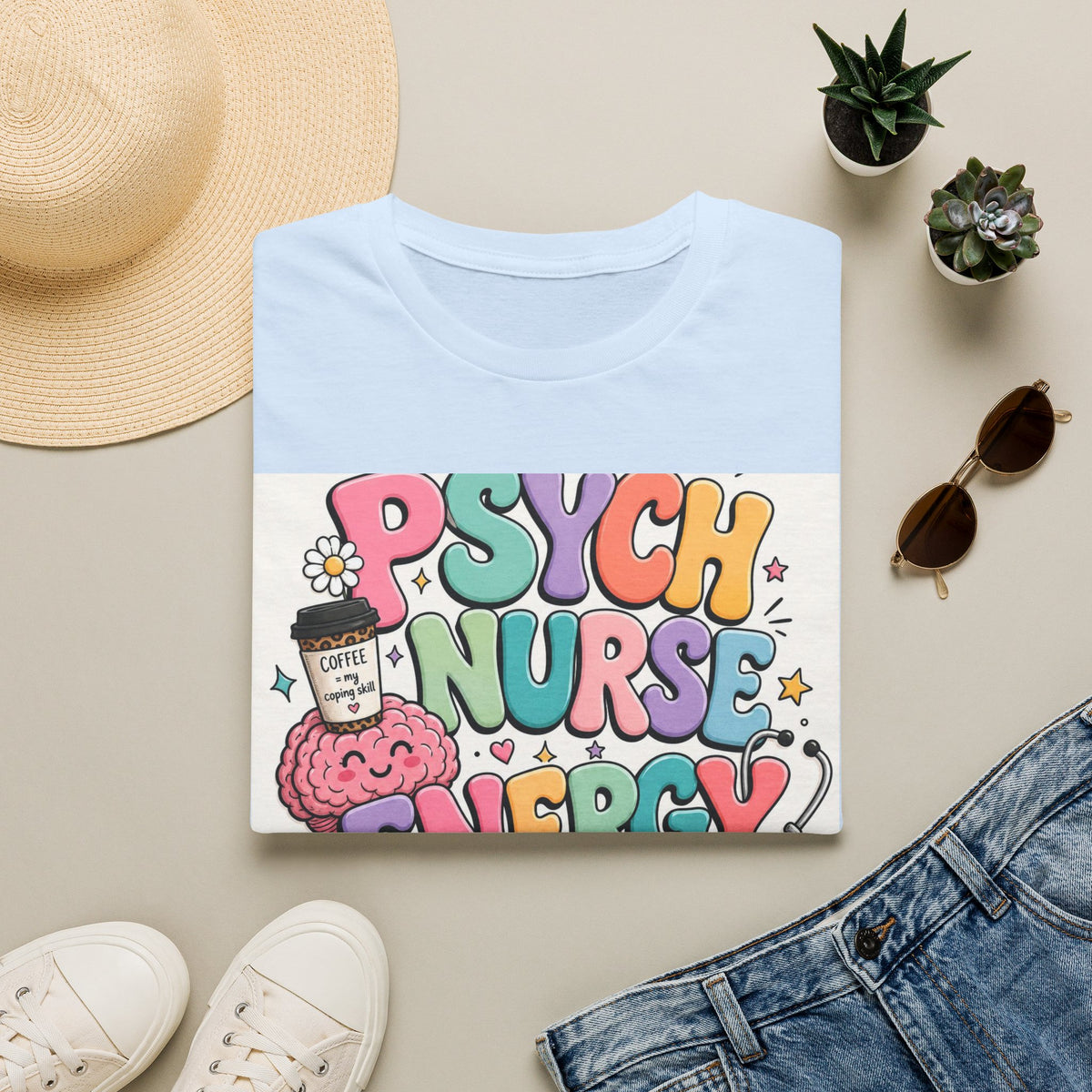 Playful Typography Design Celebrating Psych Nurse Energy