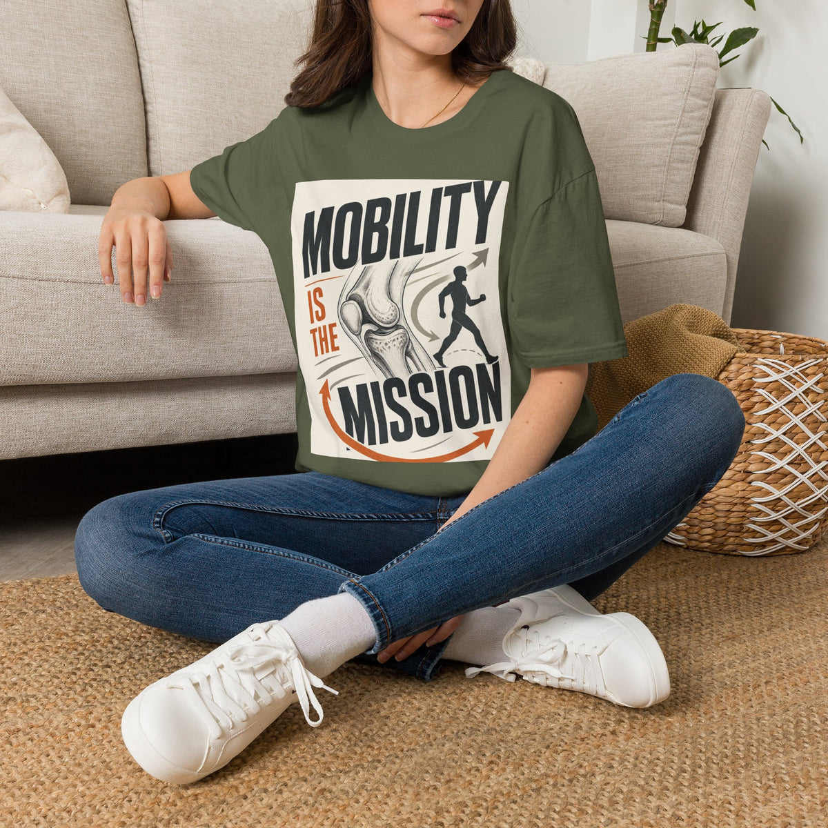 Bold Typography And Anatomical Illustration Representing Mobility Mission