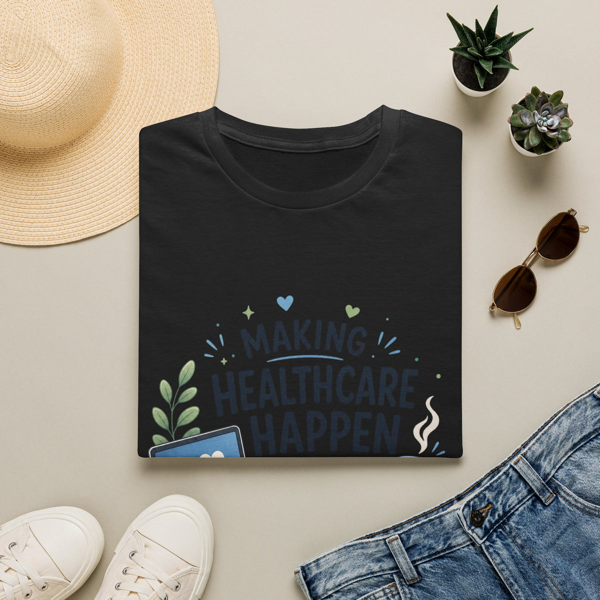 Inspirational T Shirt Design Celebrating Healthcare From Desk