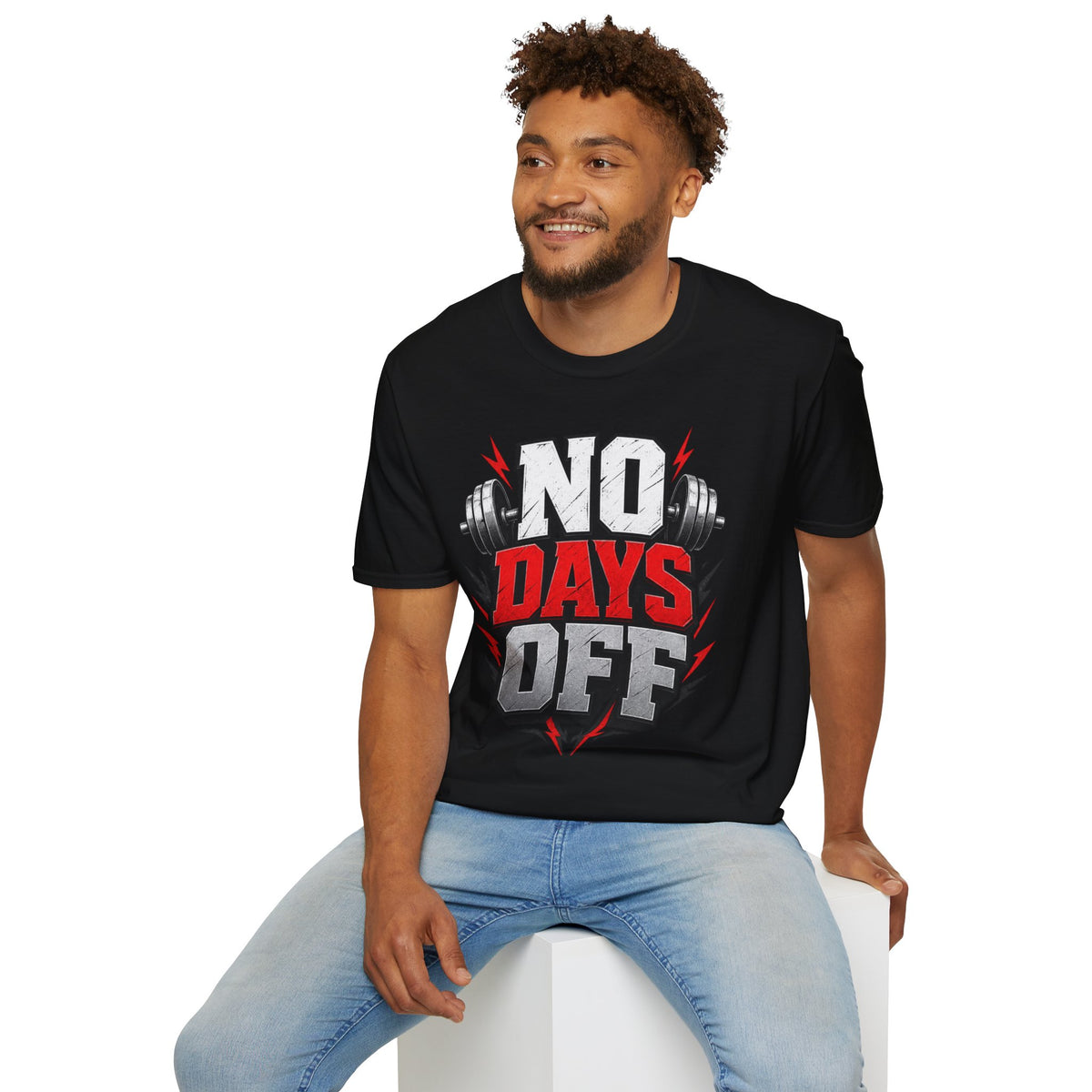 No Days Off T-Shirt — Motivational Gym Workout Tee