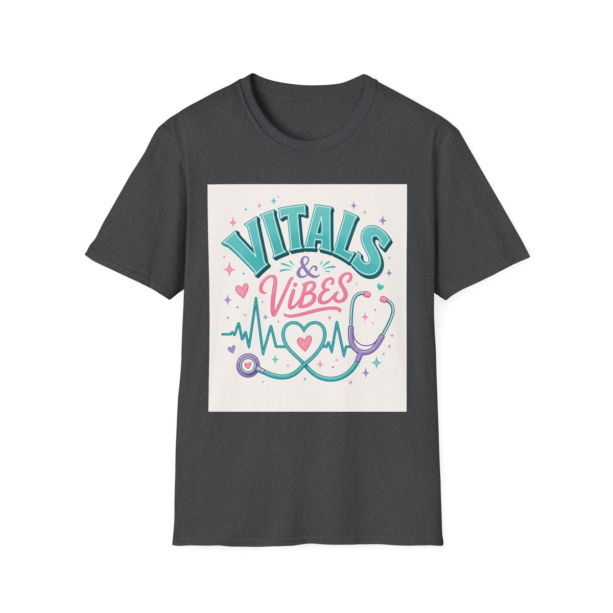 Trendy T Shirt Design Featuring Vitals And Vibes Phrase