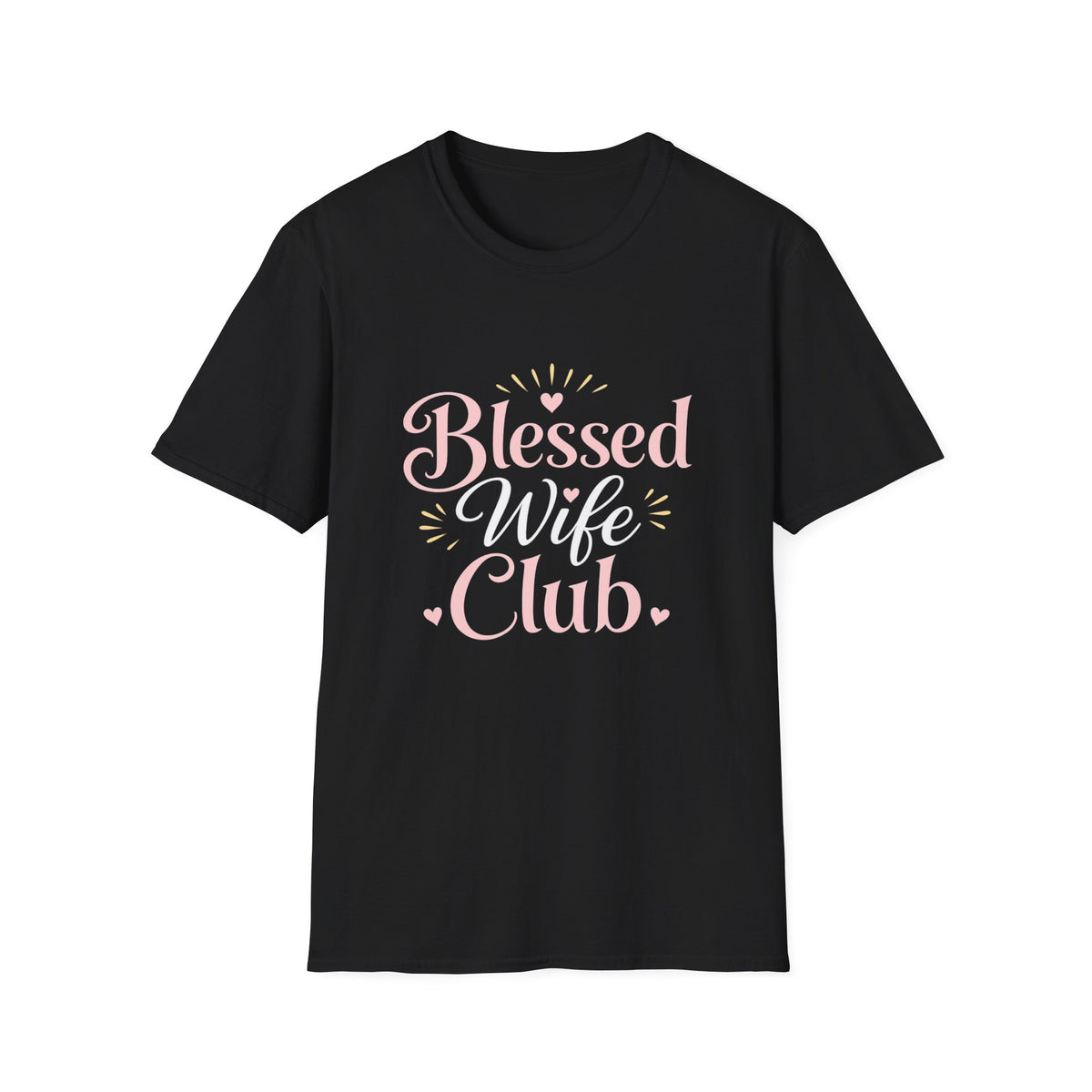 Blessed Wife Club T-Shirt — Pastel Pink 'Blessed' Graphic Tee