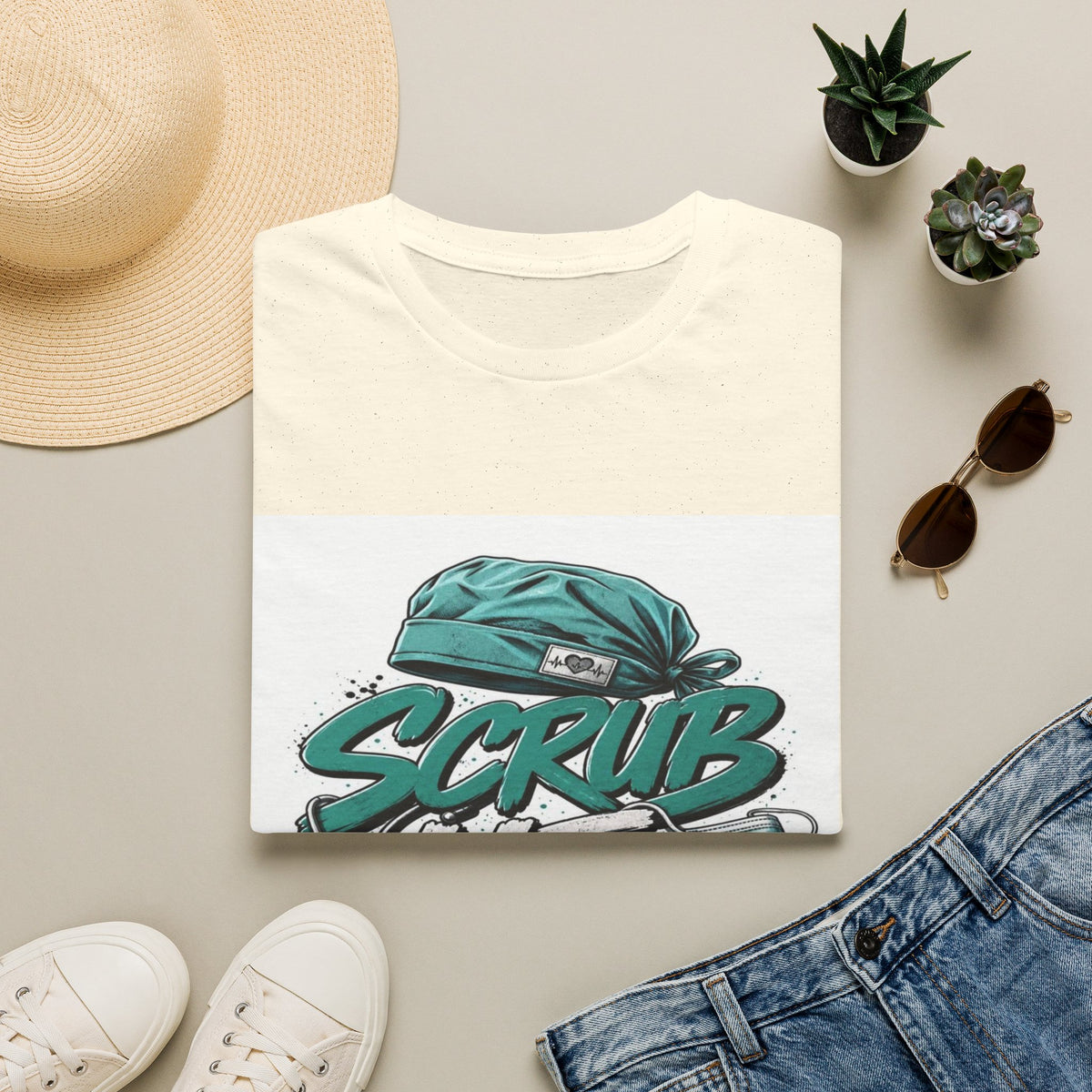 Modern Scrub Life T-Shirt Design With Playful Typography- Graphic Tees