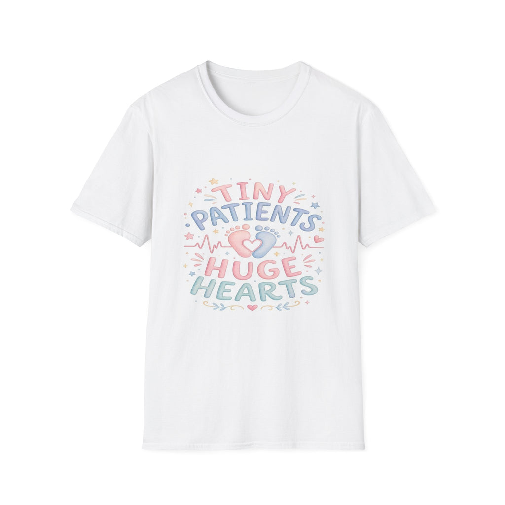 Whimsical T-Shirt Design Featuring Tiny Patients Huge Hearts- Graphic Tees