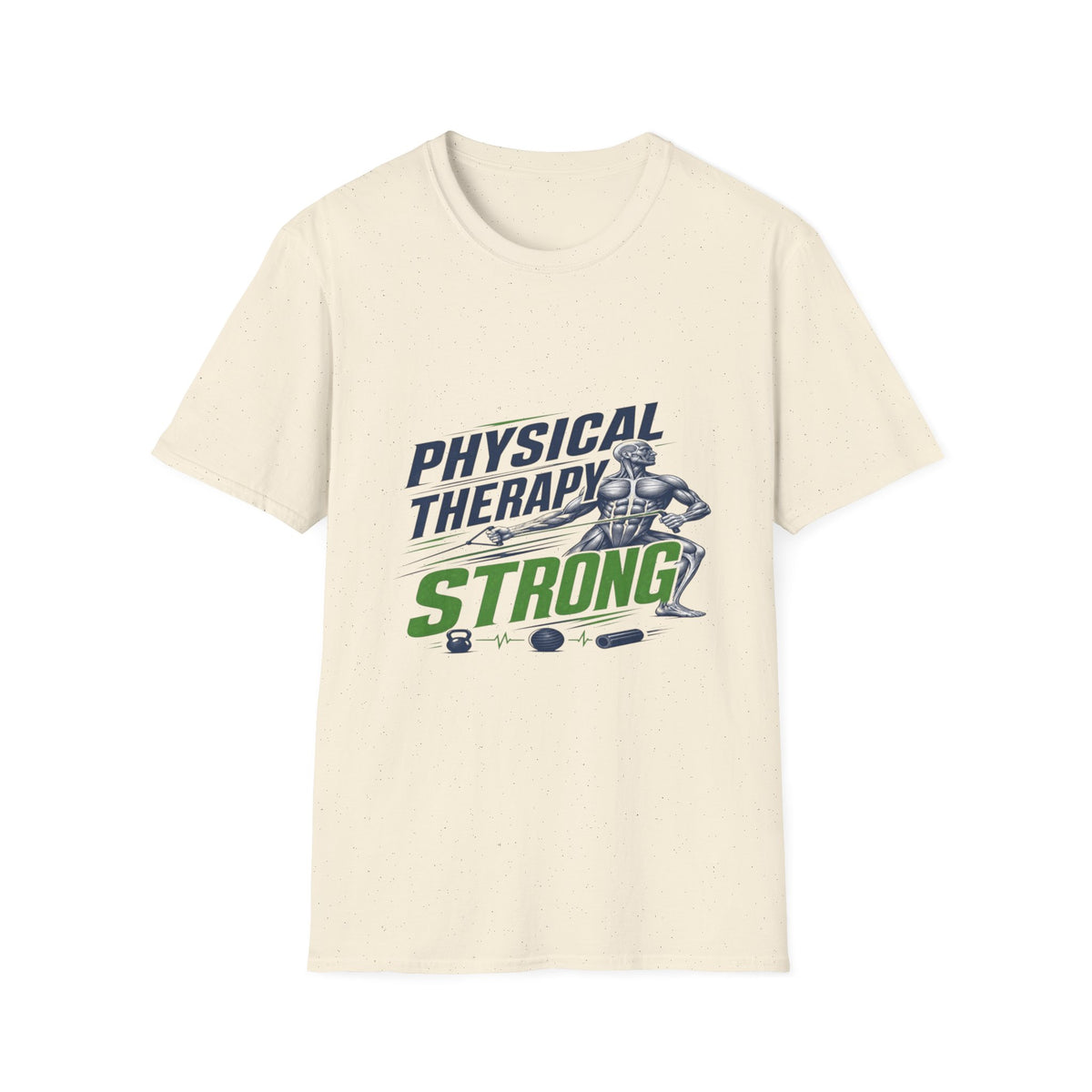 Bold Typography Design With Muscular Figure and Dynamic Lines- Graphic Tees