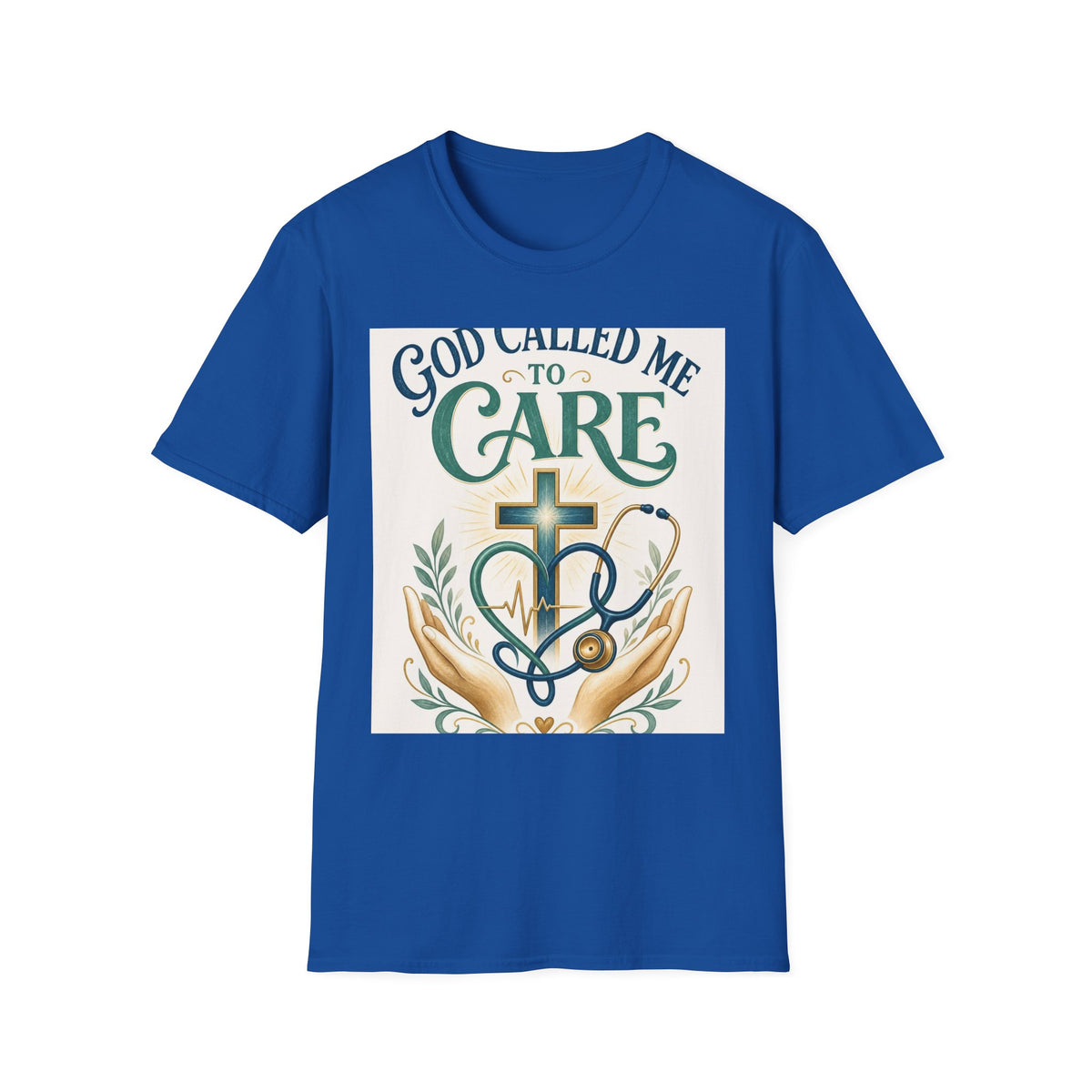 T Shirt Design Featuring Faith Inspired Care Elements