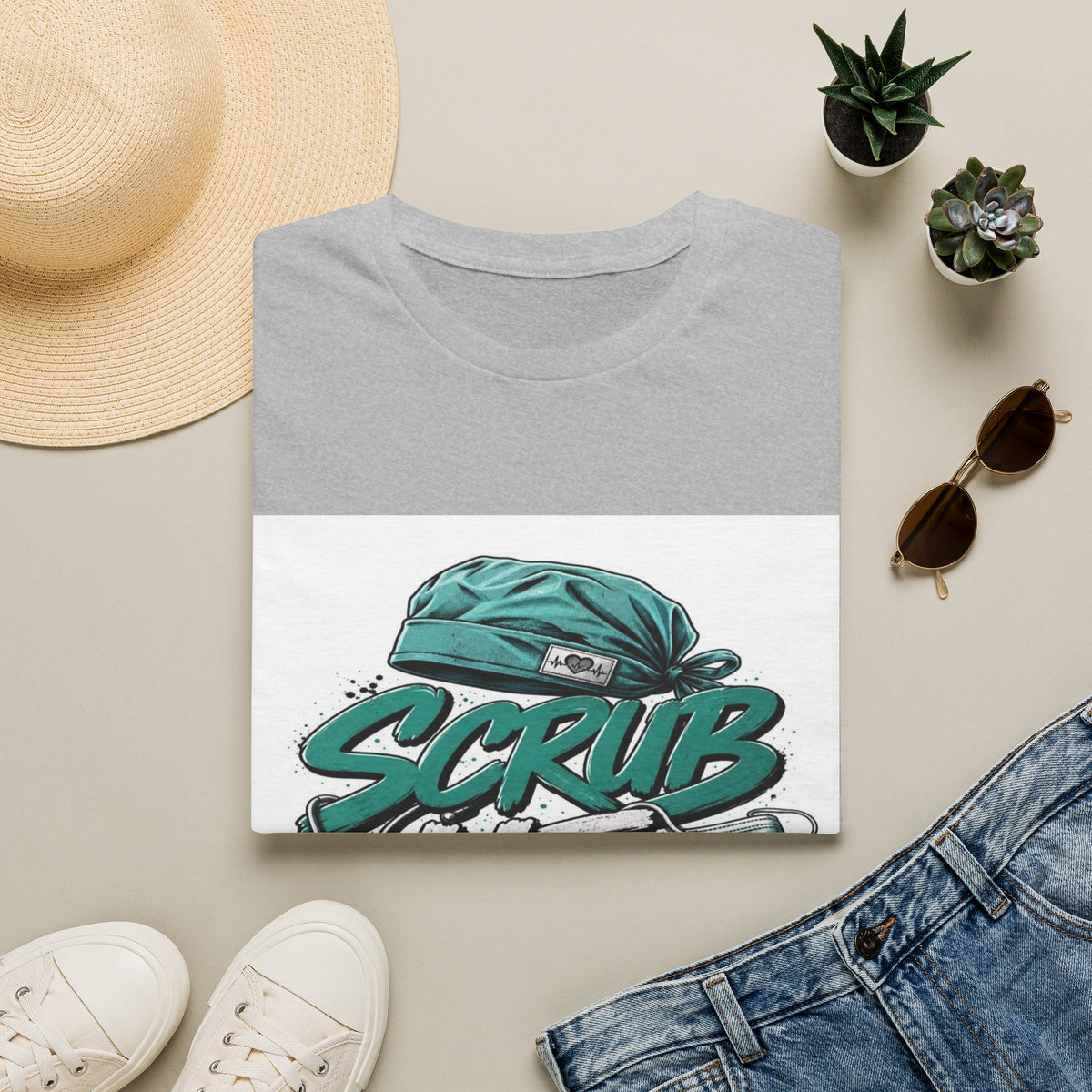 Modern Scrub Life T-Shirt Design With Playful Typography- Graphic Tees