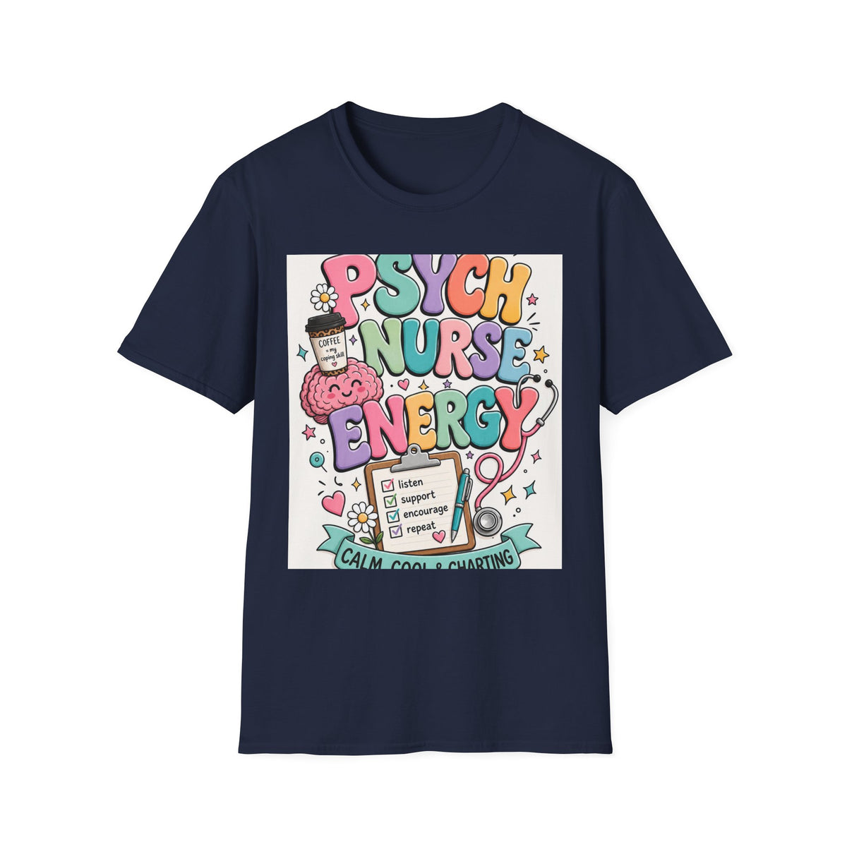 Playful Typography Design Celebrating Psych Nurse Energy