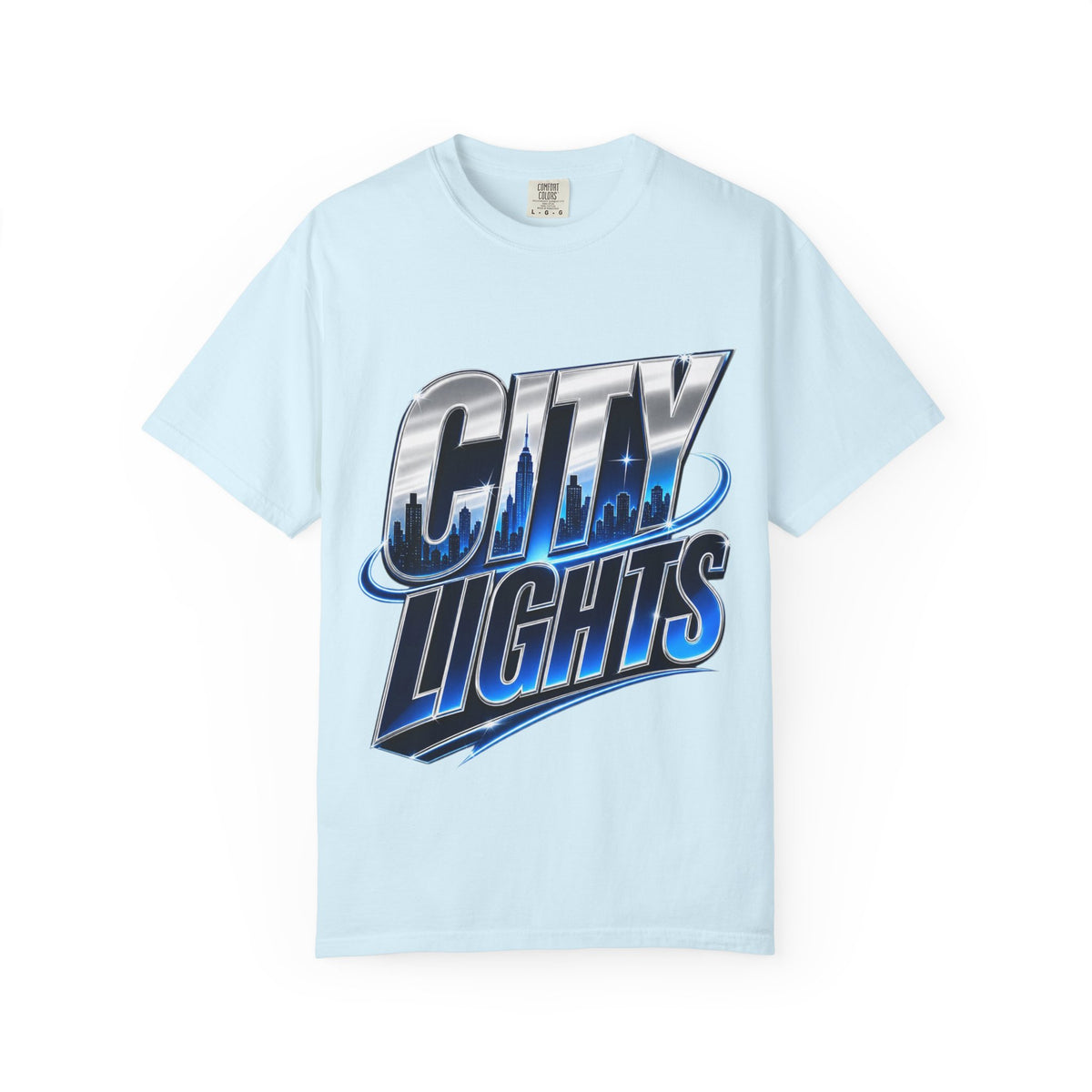 City Lights Skyline Graphic  Softstyle T-Shirt