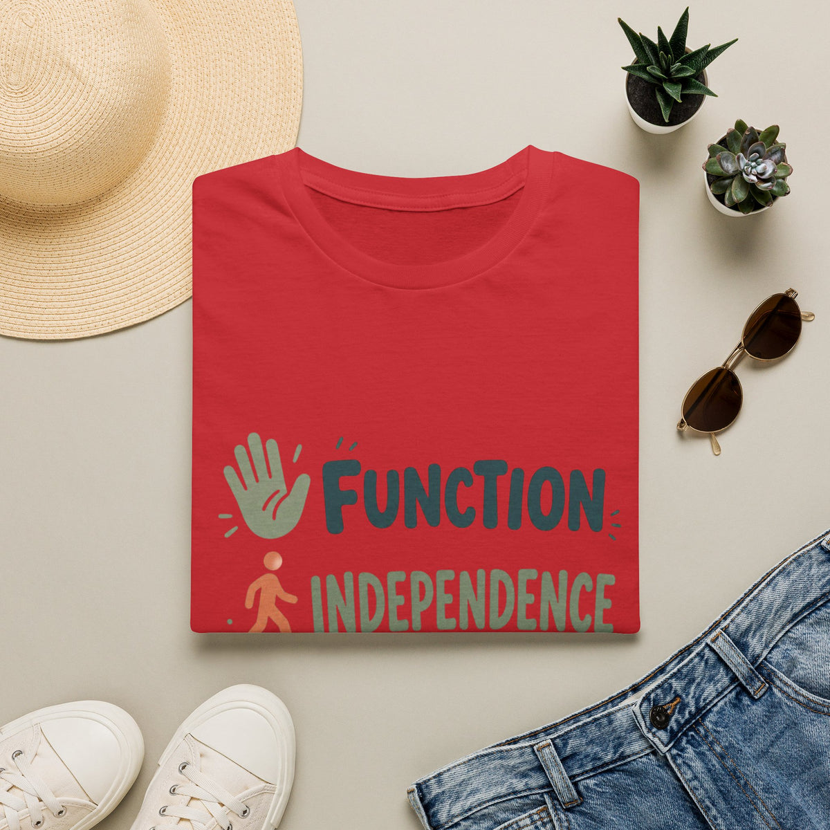 Playful Typography Featuring Function Independence Life With Icons