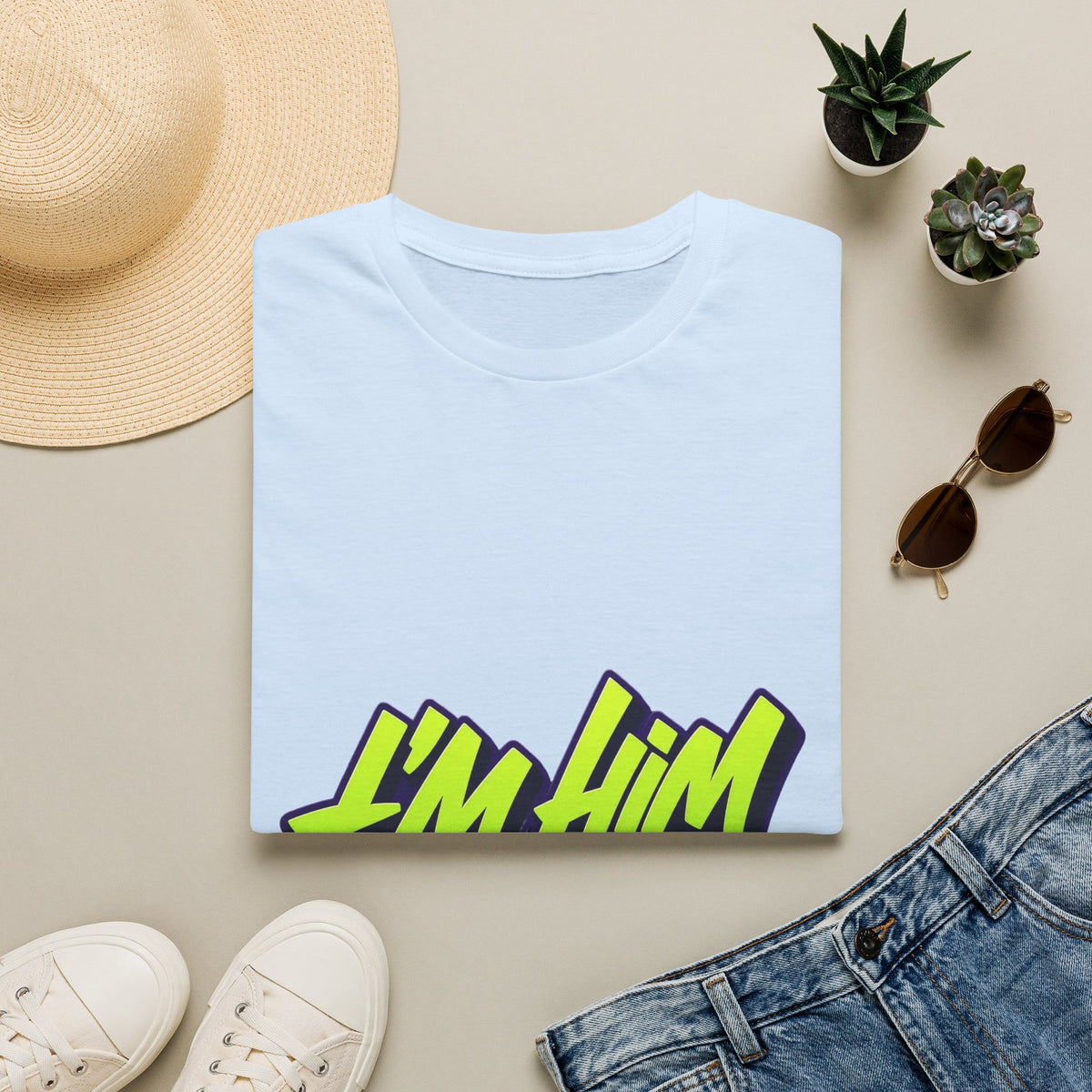 I'm Him T-Shirt — Bold Neon Streetwear Graphic Tee