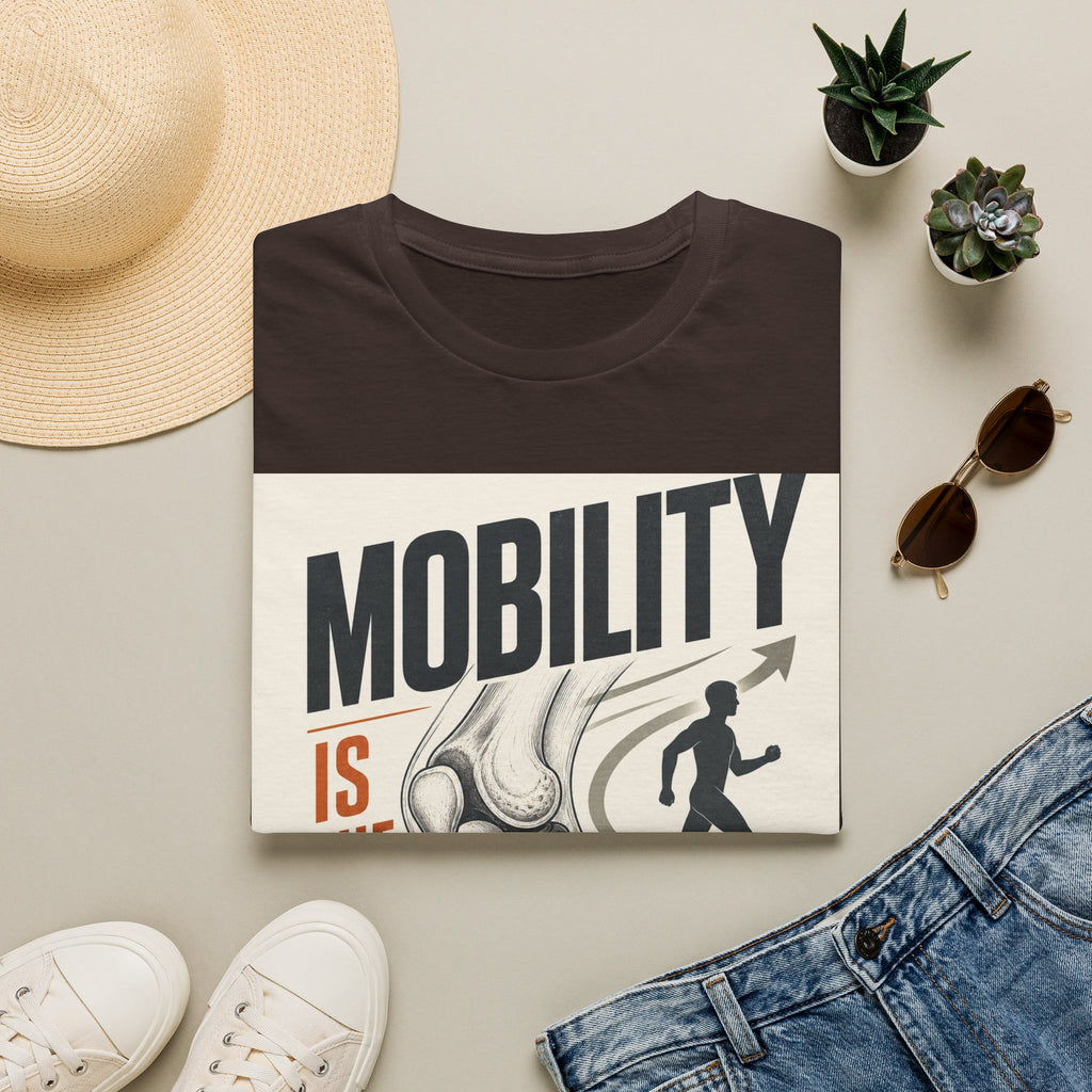 Bold Typography And Anatomical Illustration Representing Mobility Mission