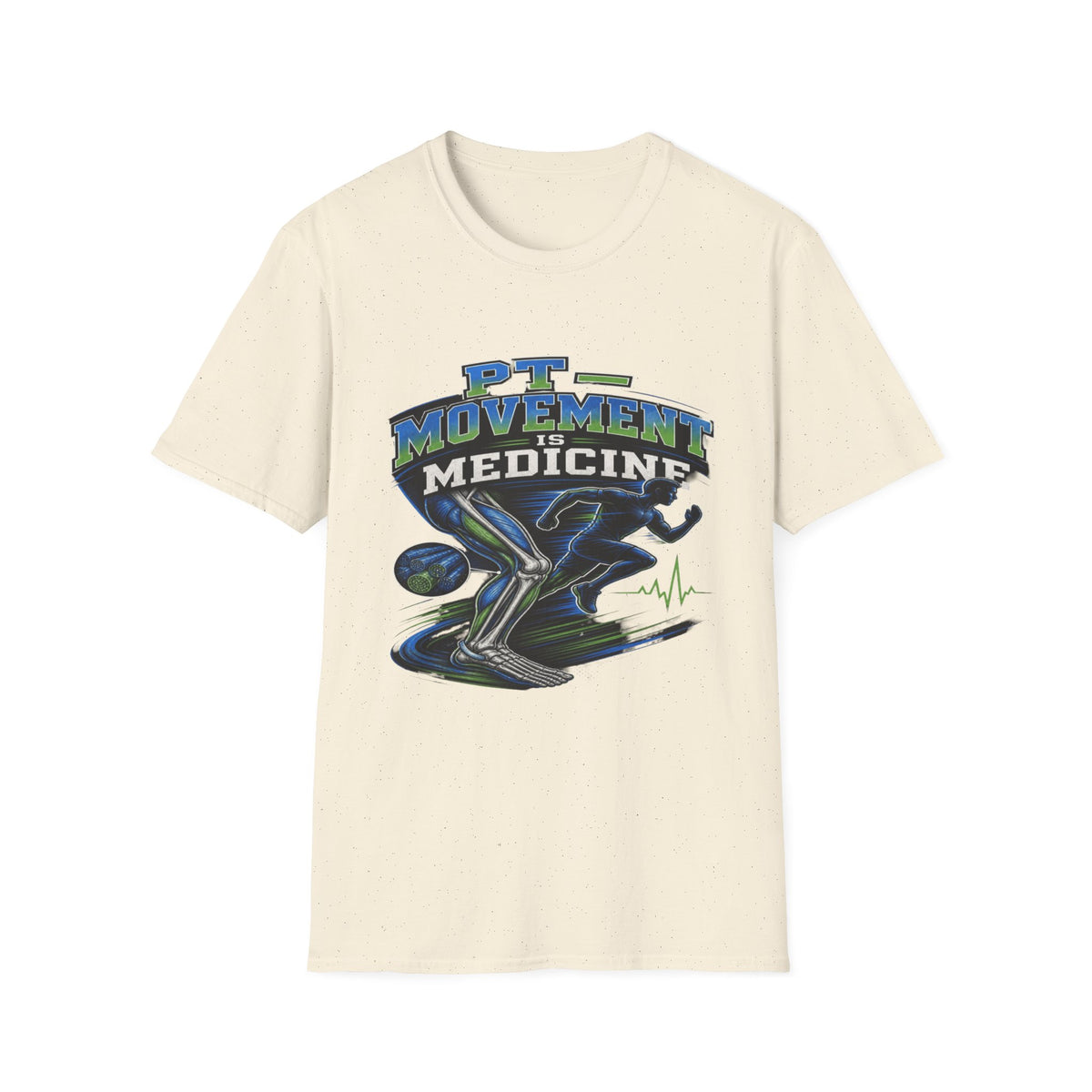 Dynamic T-shirt Design Featuring _PT Movement Is Medicine_ Text- Graphic Tees