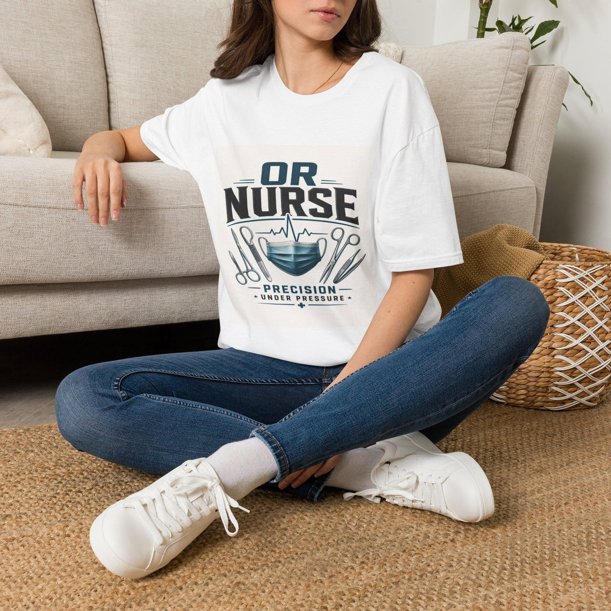 Bold T-Shirt Design Featuring Nurse Motto With Instruments- Graphic Tees