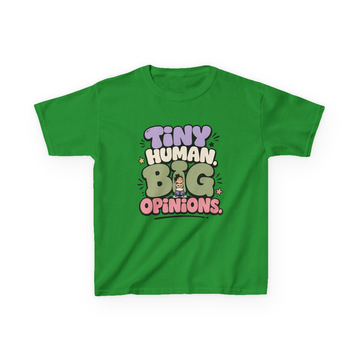 Kids T-Shirt — “Tiny Human, Big Opinions” Cute Toddler Graphic Tee