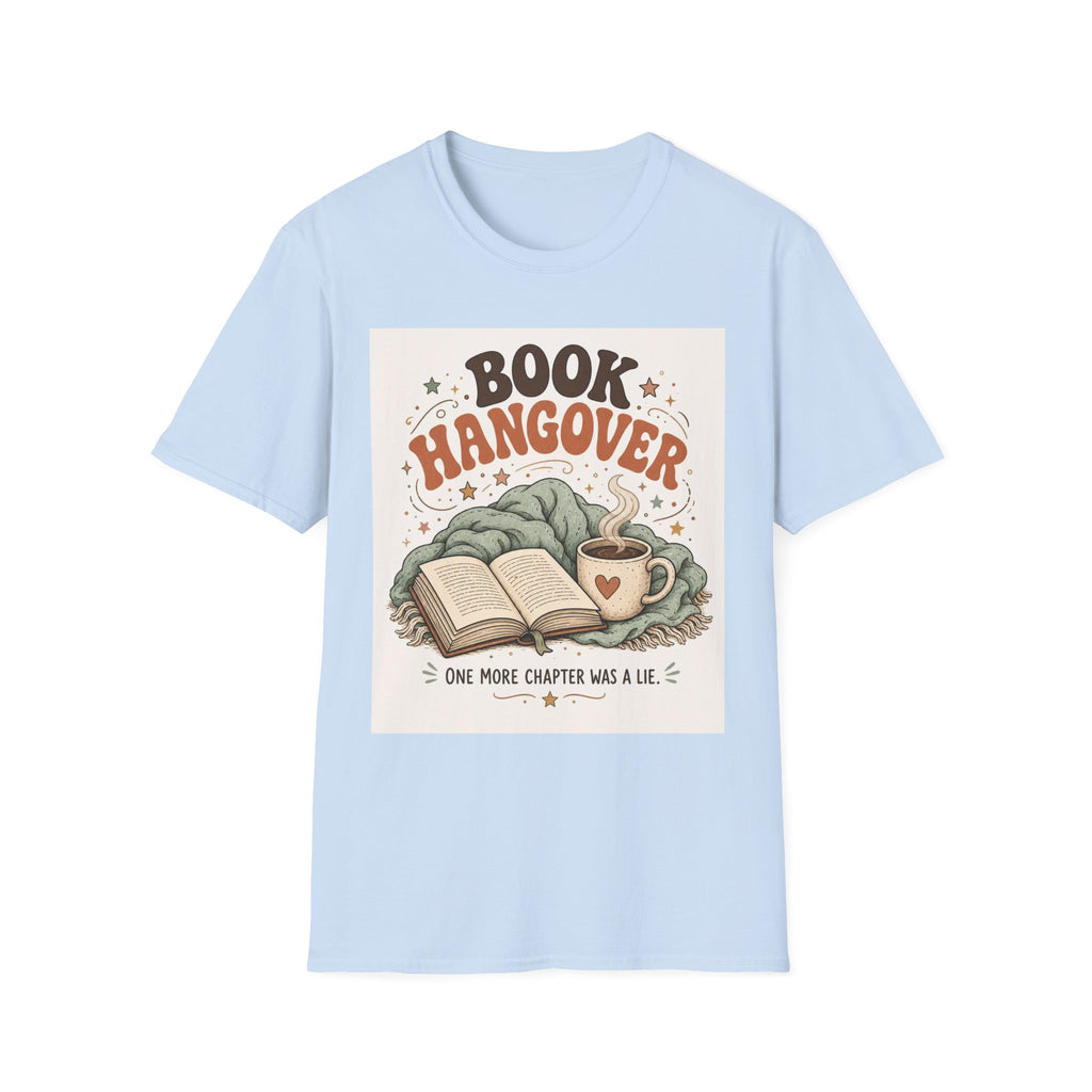 Cozy T Shirt Design Featuring Book And Coffee Cup