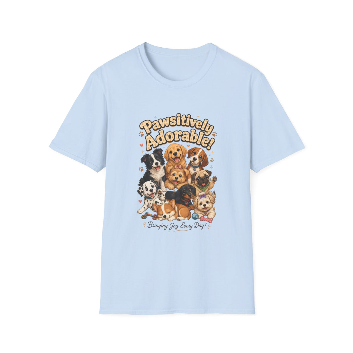 Pawsitively Adorable! Dog Lover T-Shirt — Cute Puppies Graphic Tee