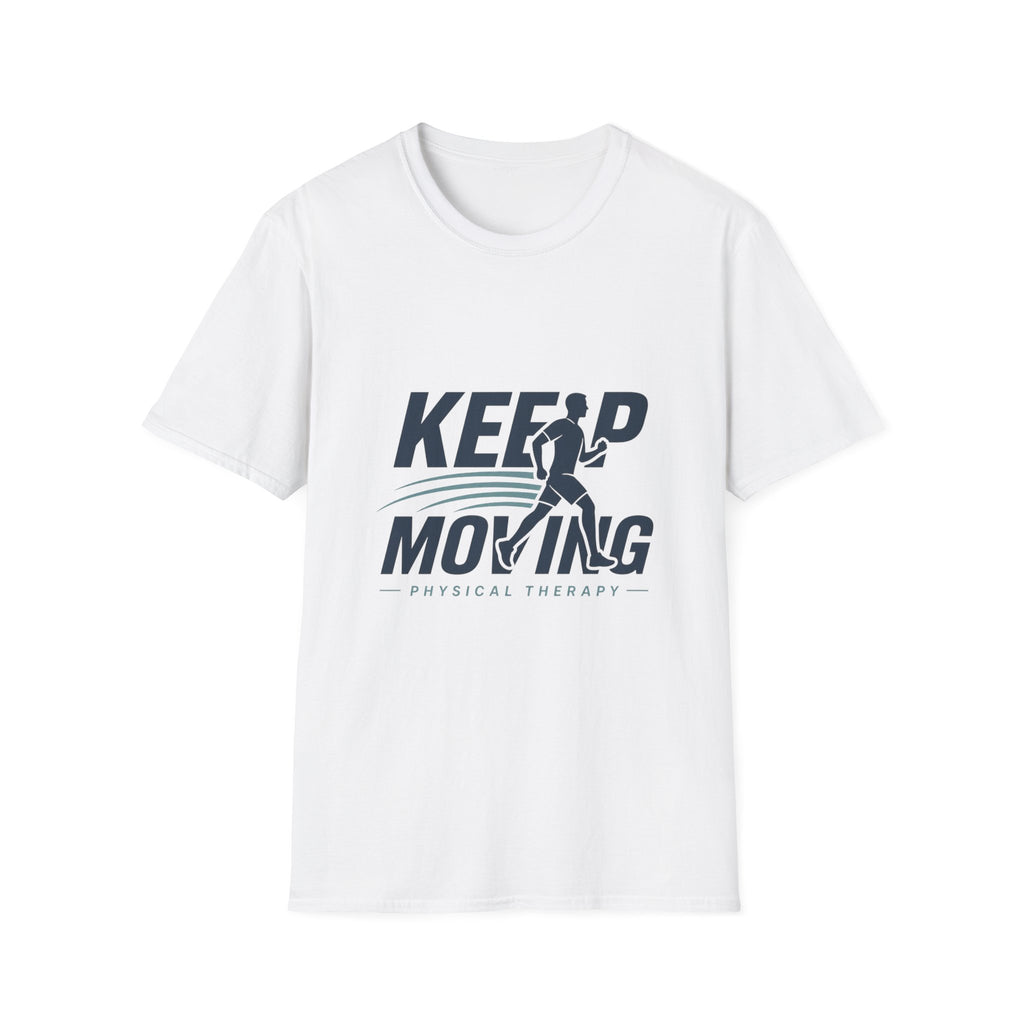 Minimalist T Shirt Design Featuring Keep Moving Statement