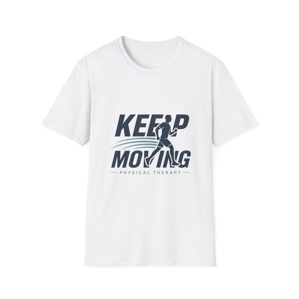 Minimalist T Shirt Design Featuring Keep Moving Statement