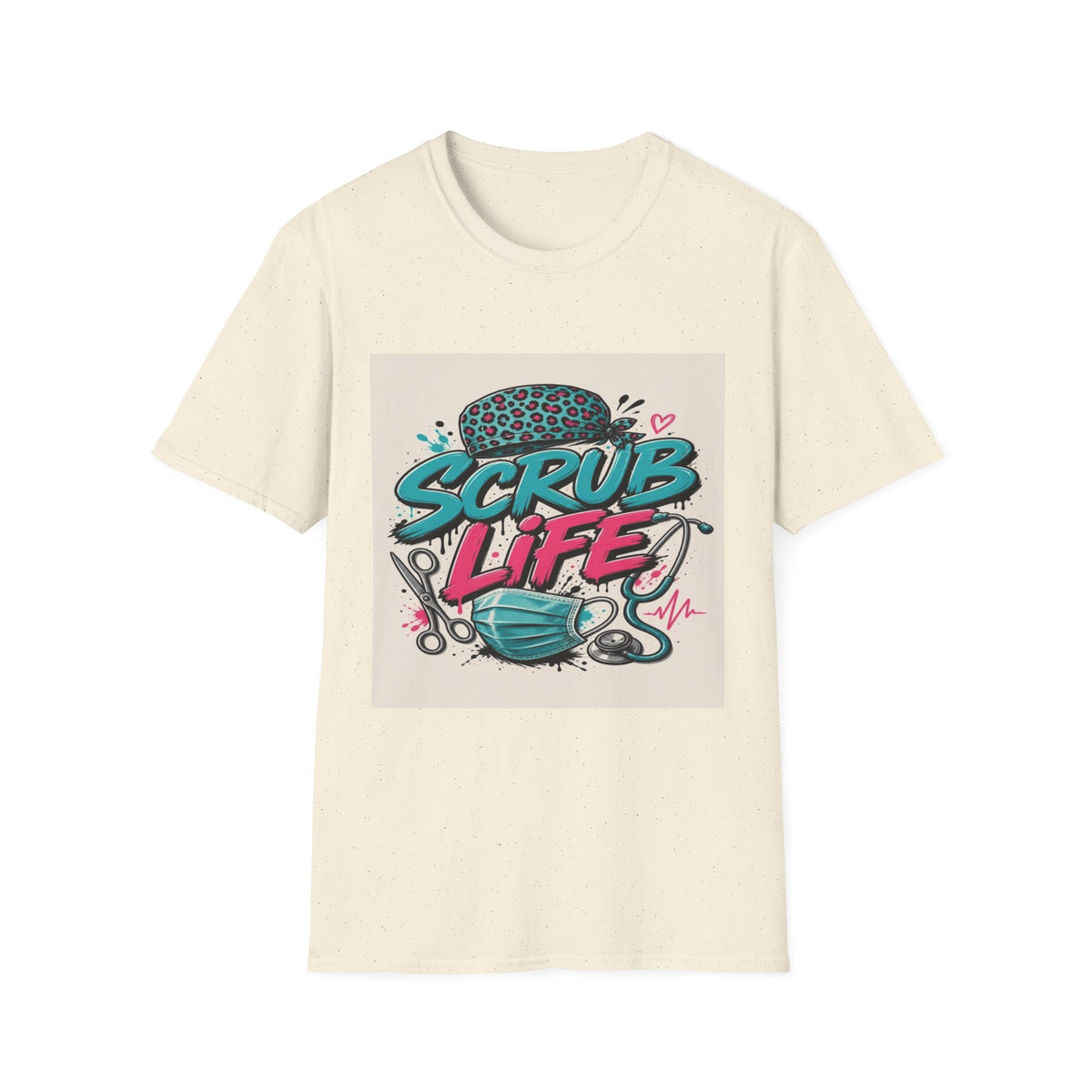 Scrub Life T-Shirt Design Featuring Bold Streetwear Typography- Graphic Tees