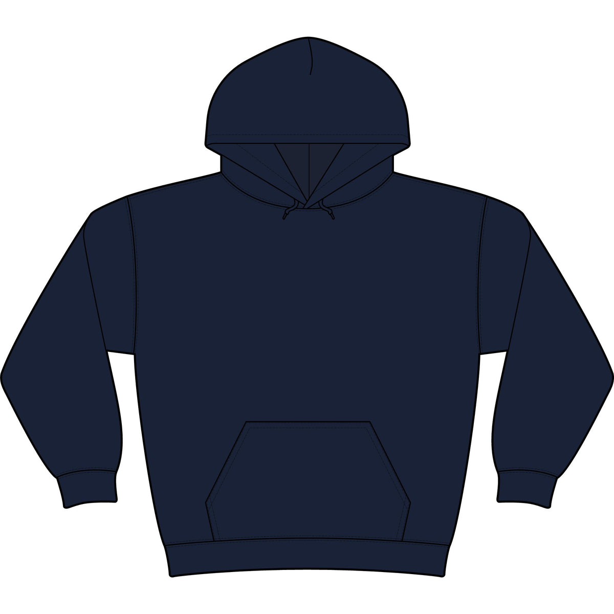 Minimal Monogram 'TL' Black Hoodie — Small Chest Logo Pullover