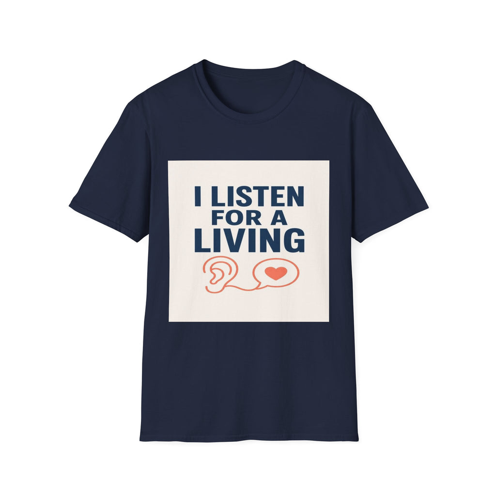 Bold Text And Minimalist Ear Illustration In Modern Design- Graphic Tees
