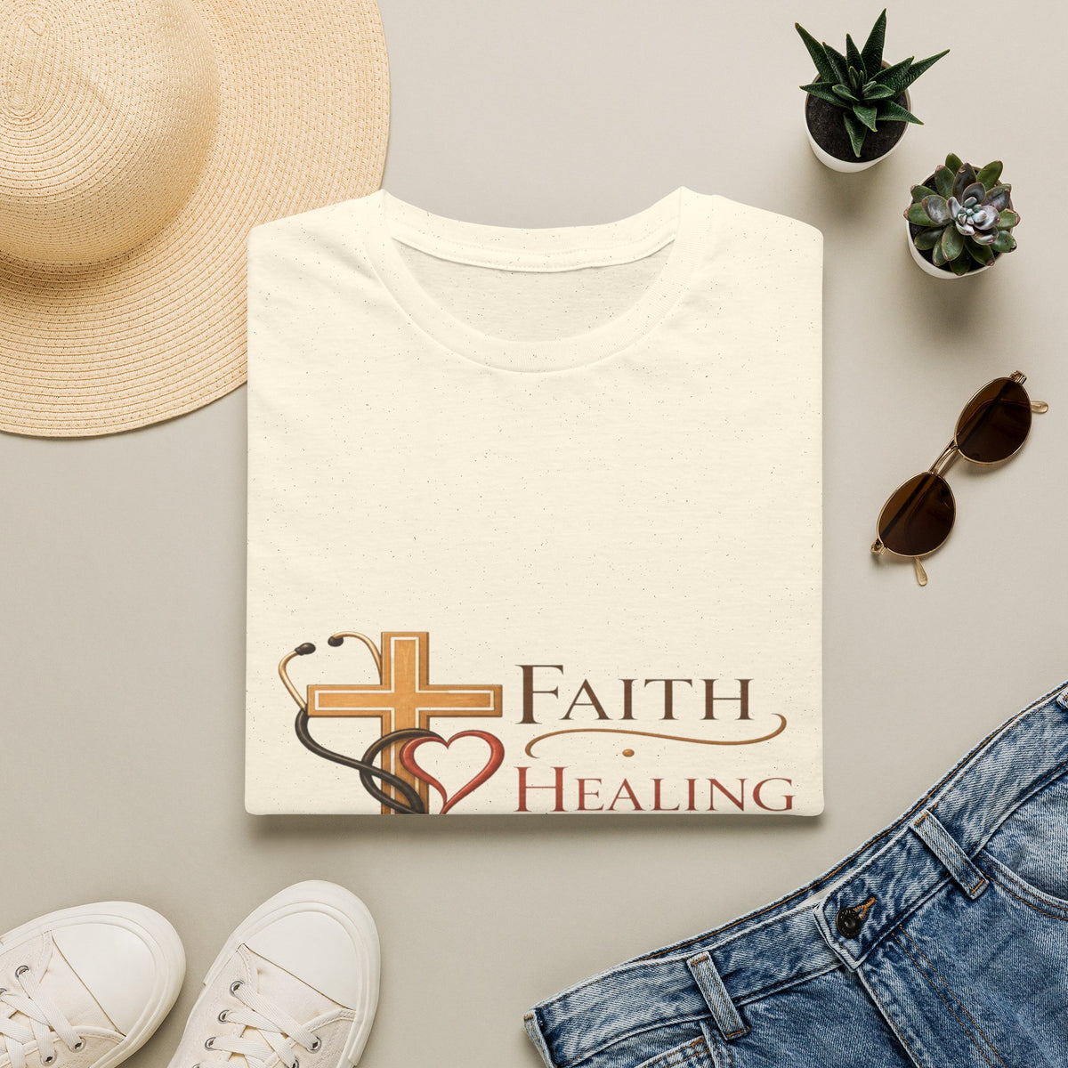 Elegant Typography Featuring Inspirational Healthcare Symbols- Graphic Tees