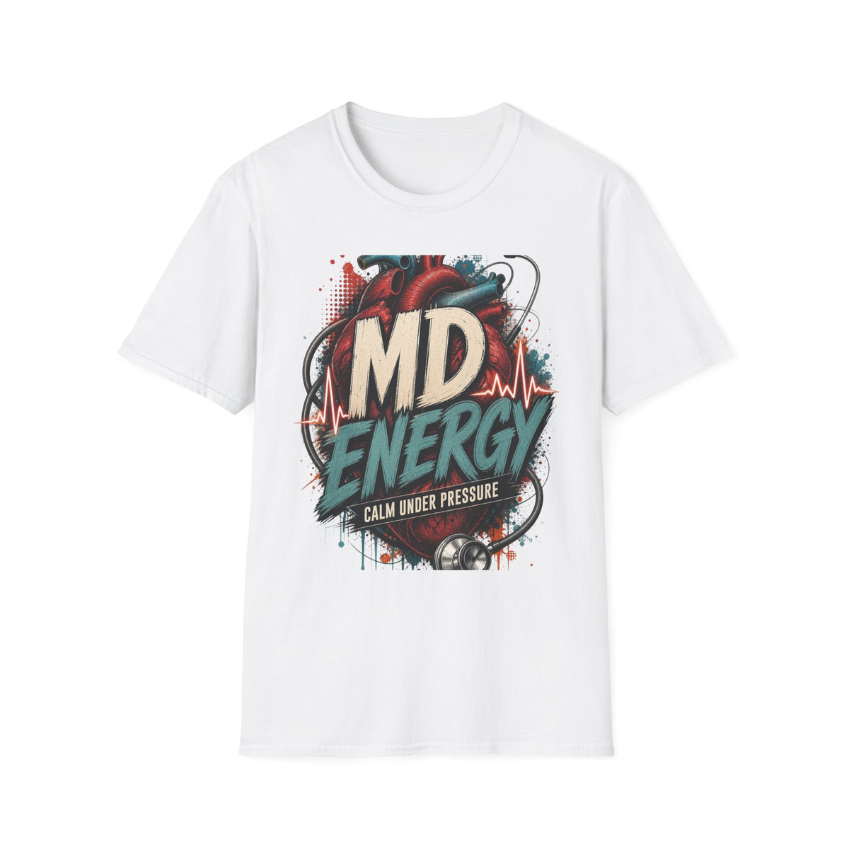 Bold MD Energy Graphic With Anatomical Heart Design