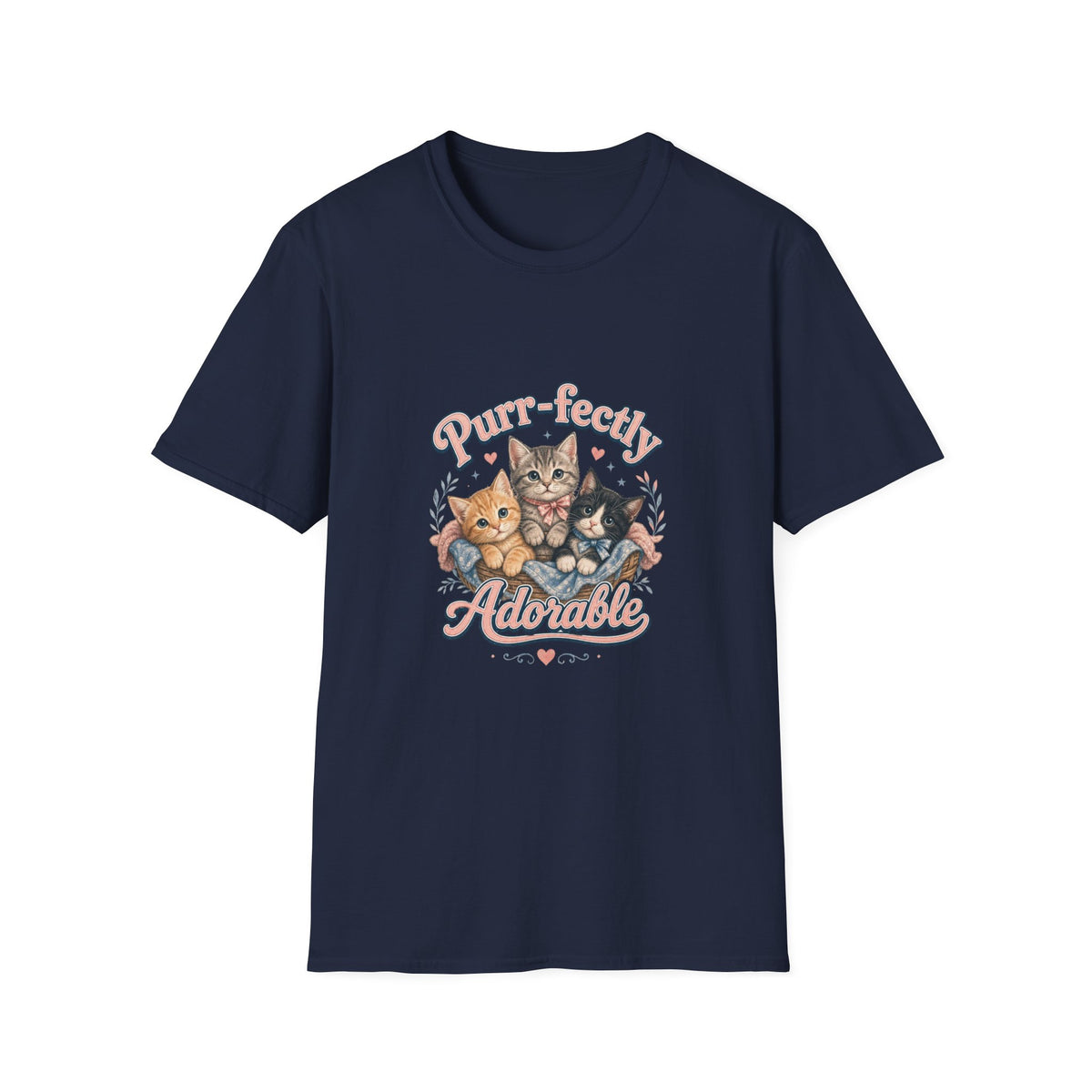 Cat T-Shirt — "Purr-fectly Adorable" Cute Kitten Graphic Tee