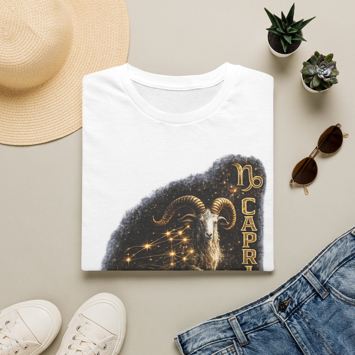 Capricorn Zodiac T-Shirt — Goat Constellation Astrology Tee
