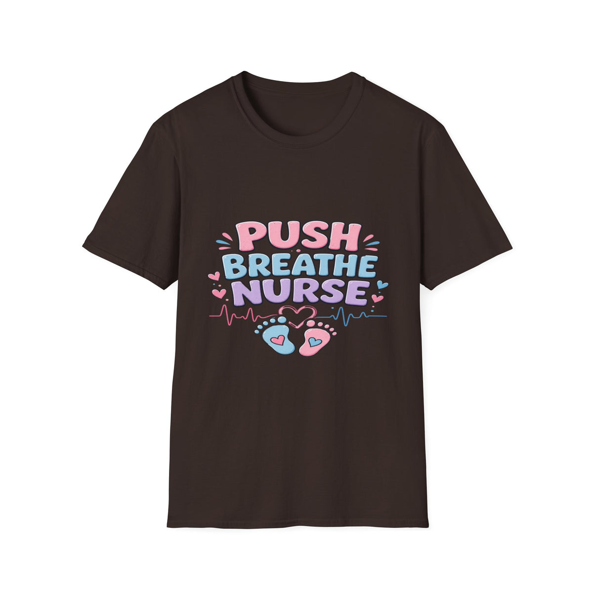 Playful Typography Design With Baby Footprints And Heart- Graphic Tees