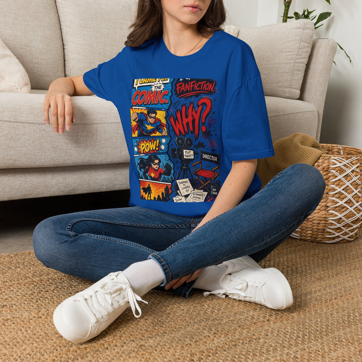 Split T Shirt Design Featuring Comic Panels And Fanfiction Elements