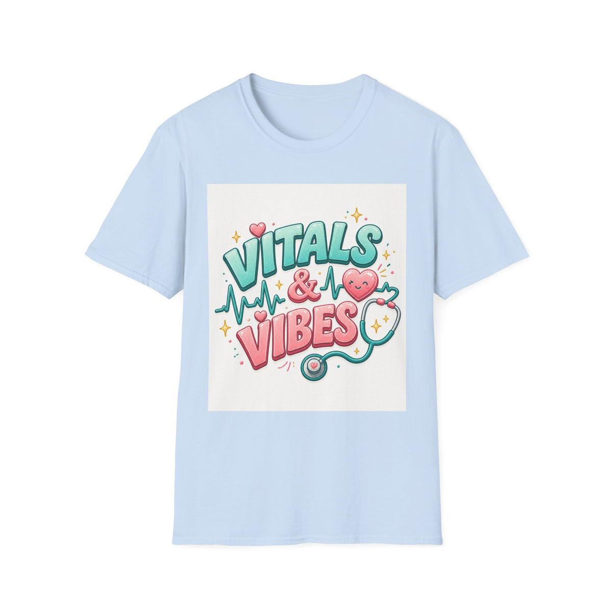 Trendy Healthcare T Shirt Design Featuring Vitals And Vibes (1)