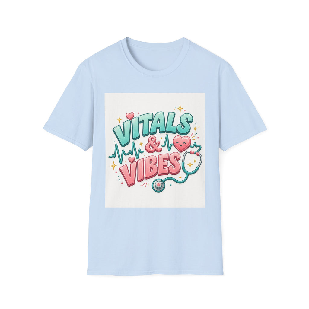 Trendy Healthcare T Shirt Design Featuring Vitals And Vibes