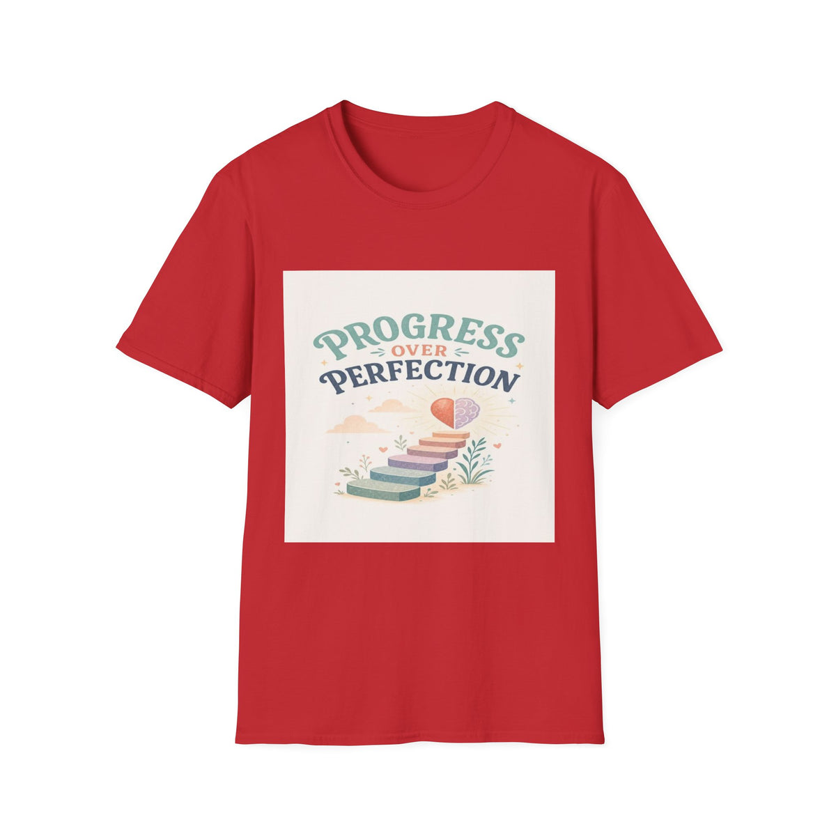 Bold T-Shirt Design Featuring Progress Over Perfection Phrase- Graphic Tees