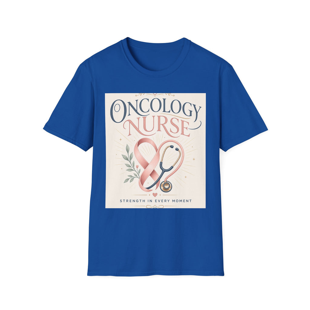 Elegant T Shirt Design With Oncology Nurse Text And Symbolism