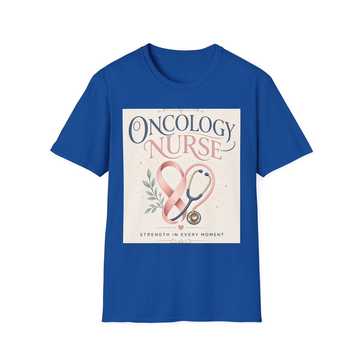 Elegant T Shirt Design With Oncology Nurse Text And Symbolism