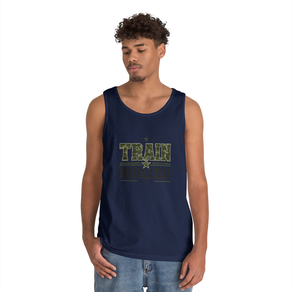 Train Ruthlessly Camouflage Gym Tank