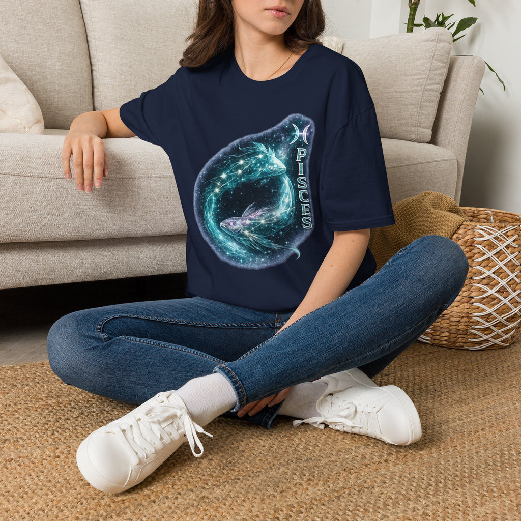 Pisces Zodiac T-Shirt — Starry Whale Astrology Tee