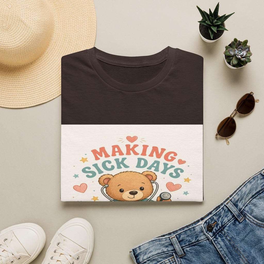 T-shirt Design Featuring Teddy Bear With Stethoscope And Stars- Graphic Tees