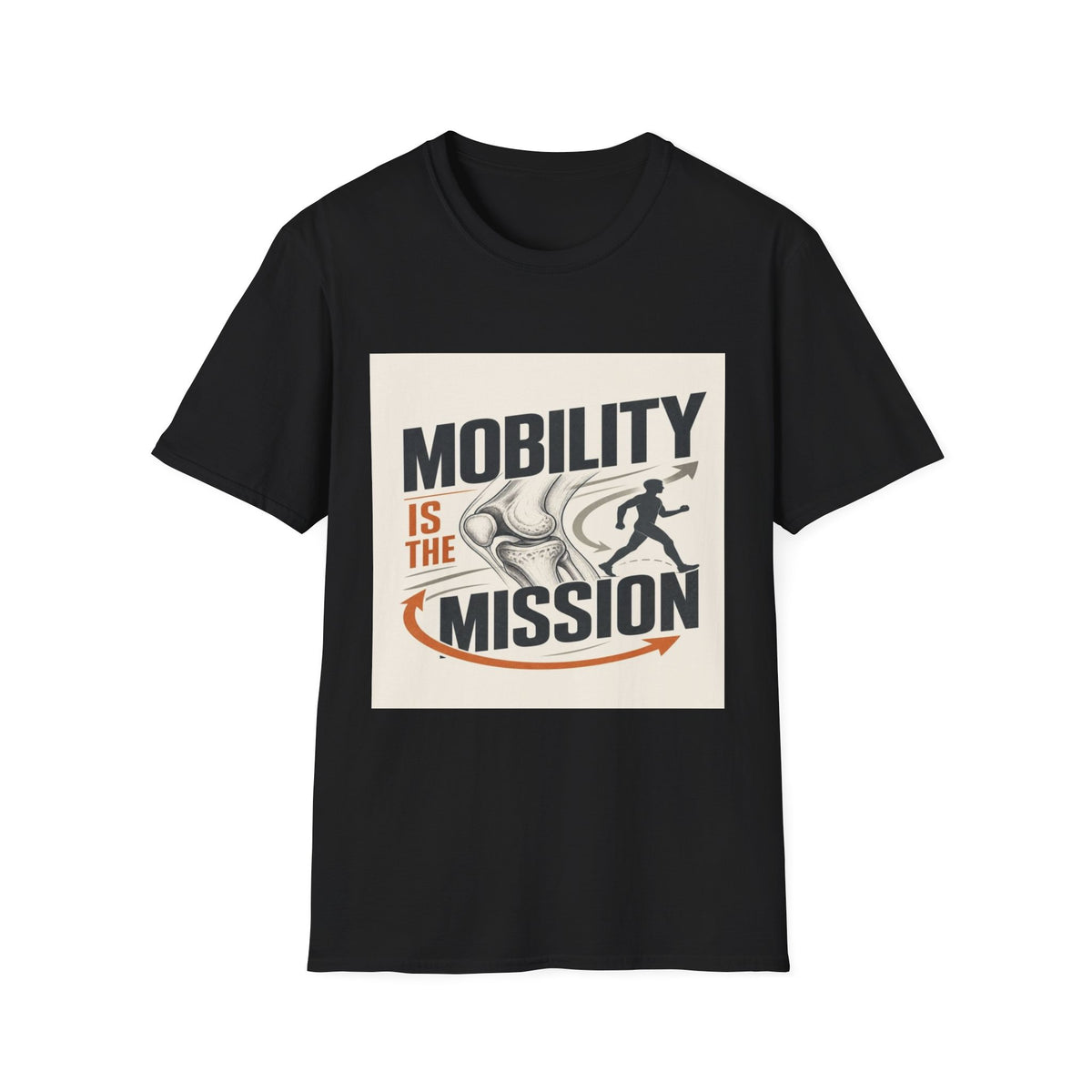 Bold Typography And Anatomical Illustration Representing Mobility Mission- Graphic Tees