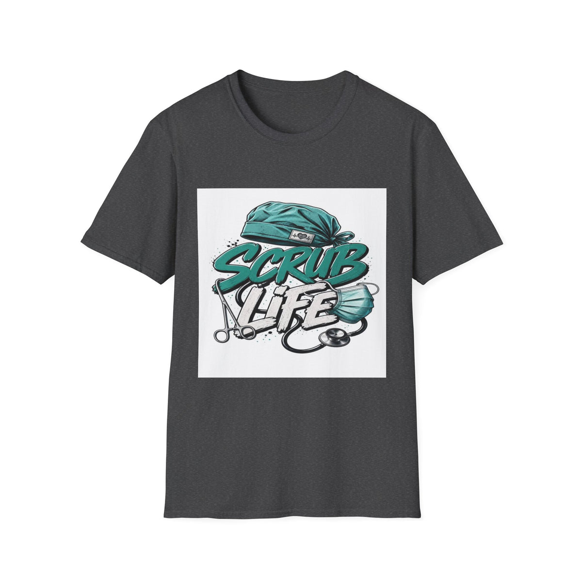 Modern Scrub Life T-Shirt Design With Playful Typography- Graphic Tees