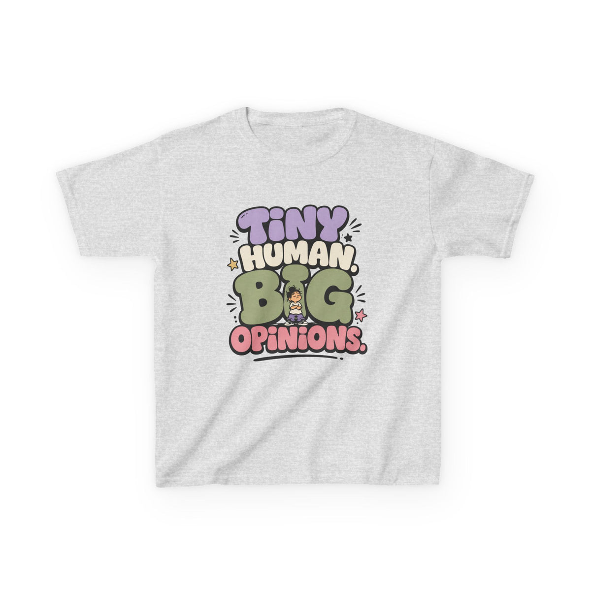 Kids T-Shirt — “Tiny Human, Big Opinions” Cute Toddler Graphic Tee